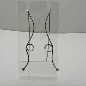 Sterling Silver Squiggly Threader Dangle Earrings